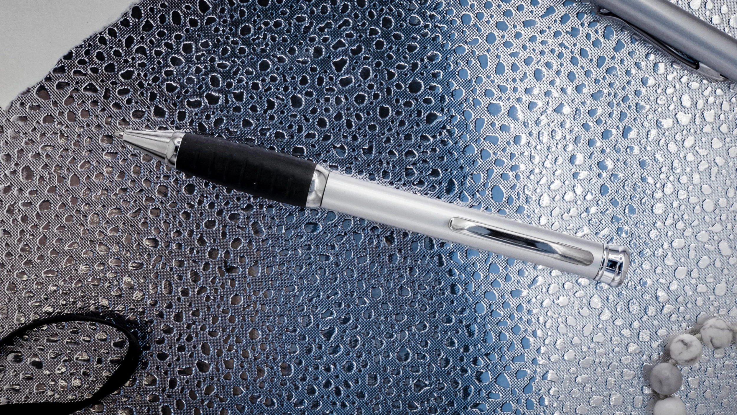 Pen Savings Executive Metal Ballpoint Pen, Silver & Black - Image 2