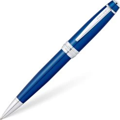 Cross® Cross Bailey Ballpoint Pen, Blue Lacquer & Chrome