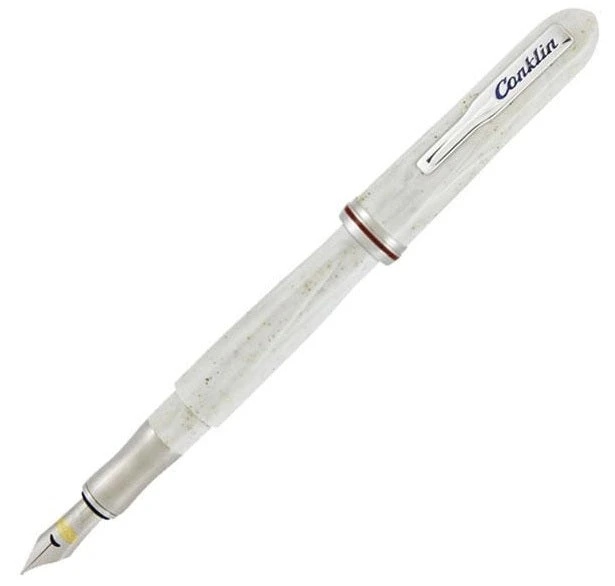 Conklin Empire Fountain Pen, Stardust White, Medium Nib
