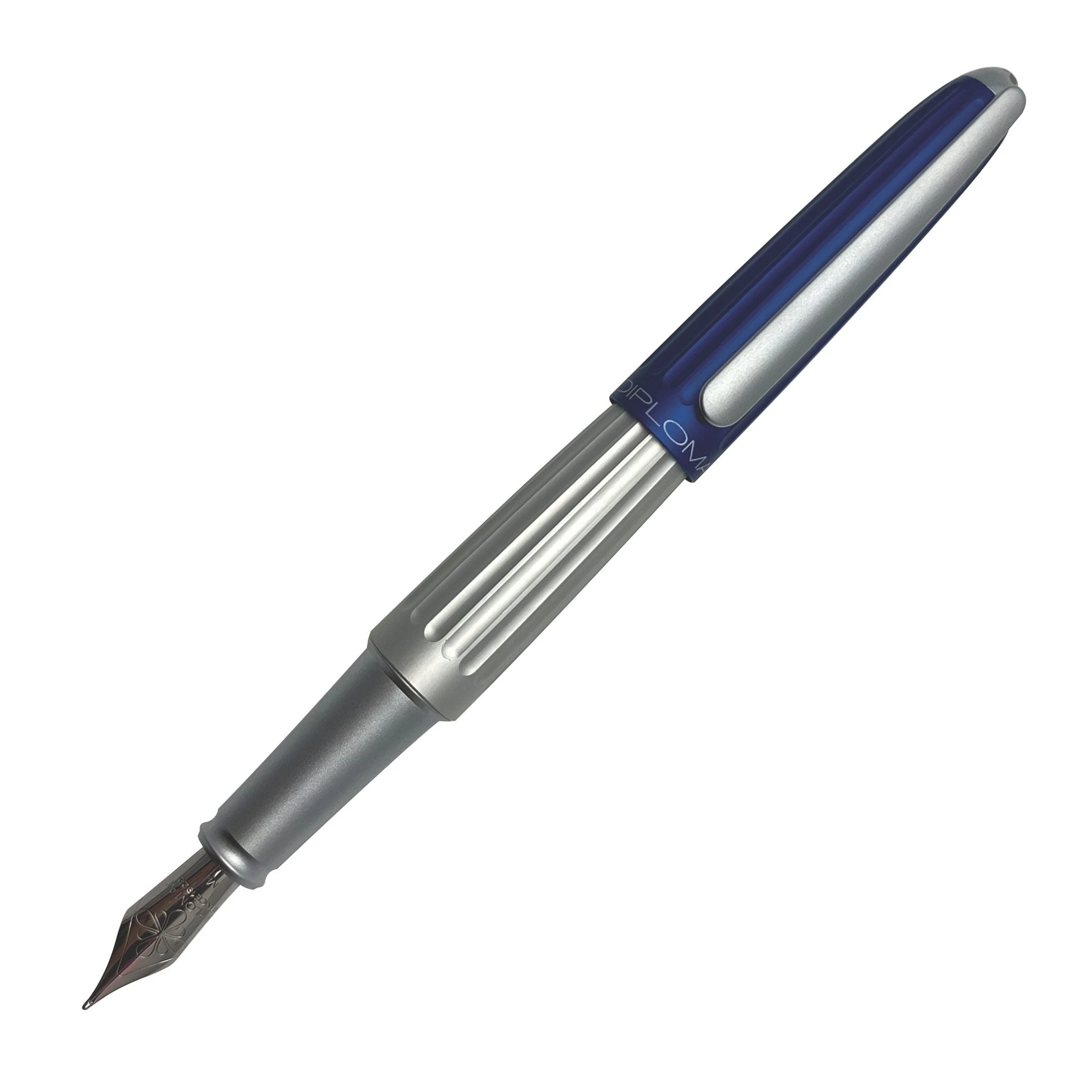 Diplomat Aero Silver Blue Fountain Pen