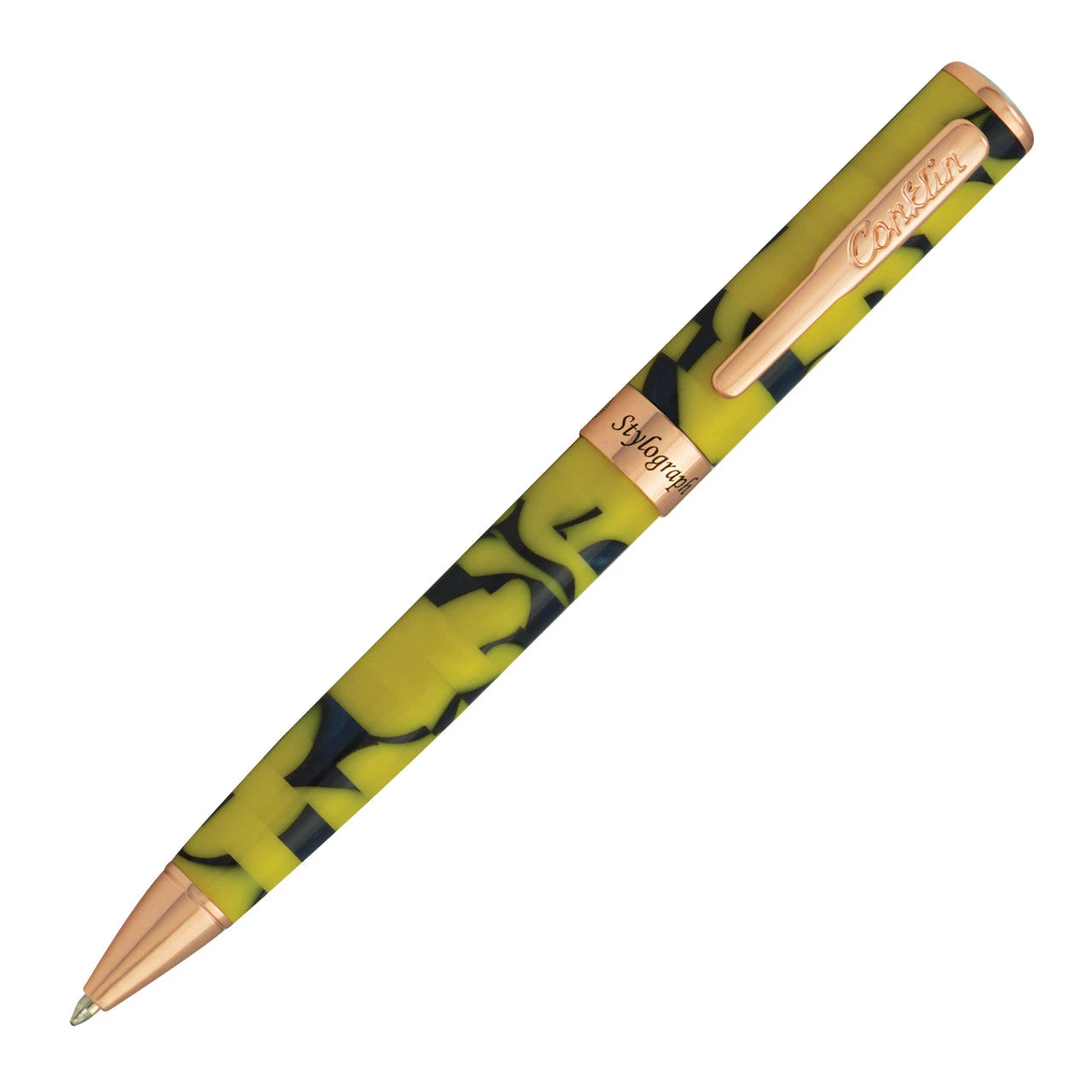Conklin Stylograph Mosaic Ballpoint Pen, Yellow & Blue