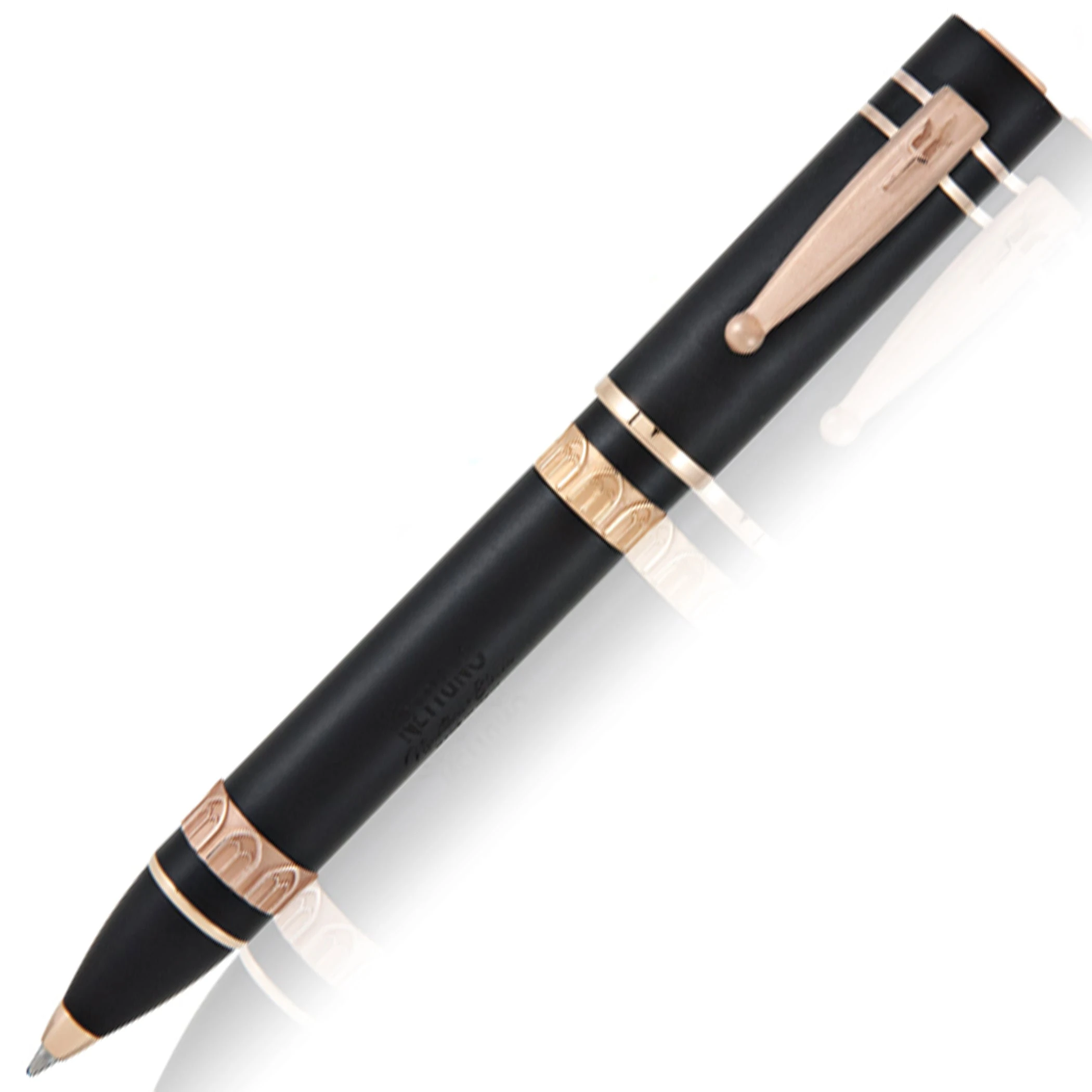 Nettuno 1911 Ballpoint Pen, Black Sands With Rose Gold Trim