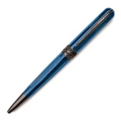 Pineider Avatar UR Demo Black Ballpoint Pen, Ice Blue