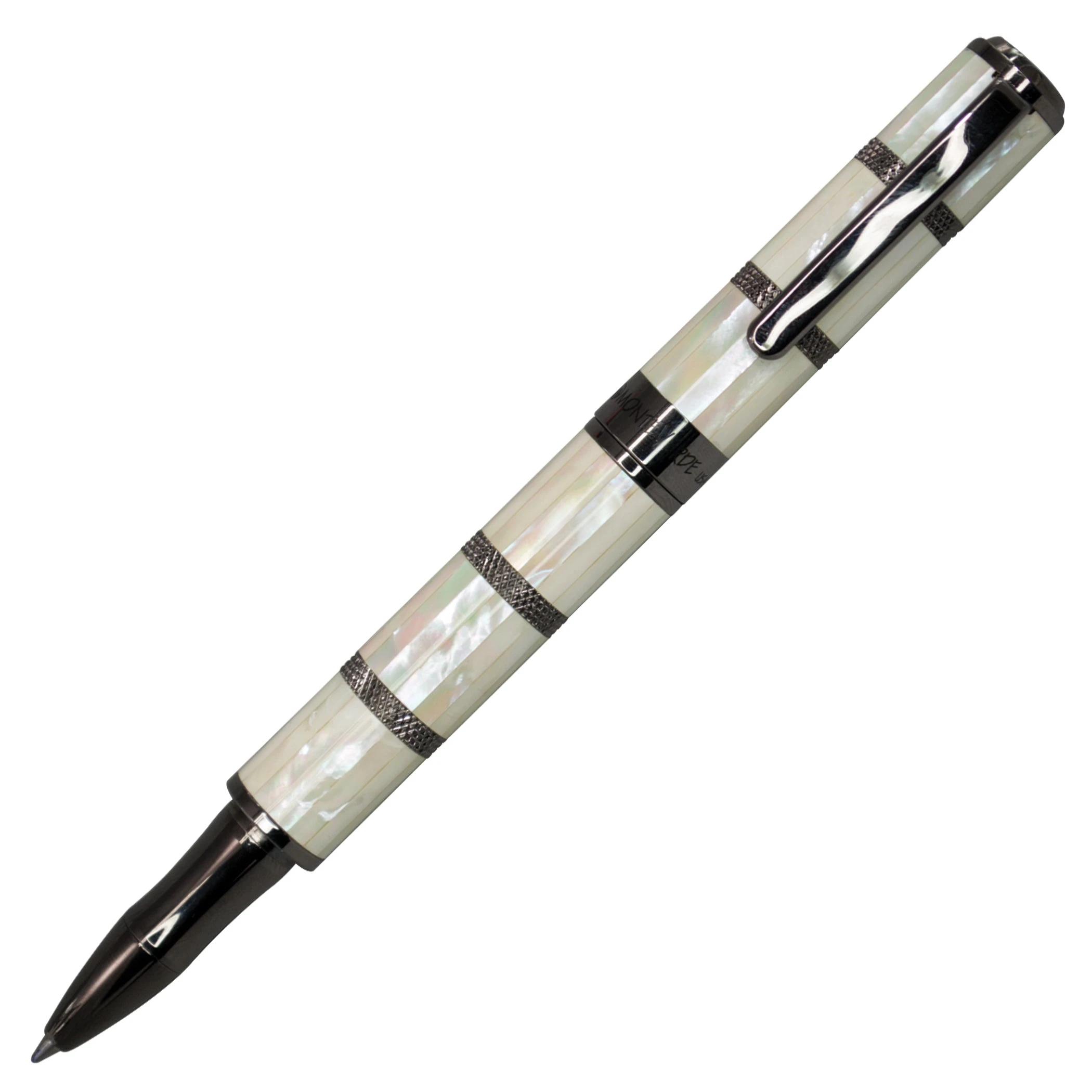 Monteverde Regatta Mother Of Pearl Rollerball Pen, Gunmetal Trim