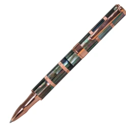 Monteverde Regatta Black Mother Of Pearl Rollerball Pen, Rosegold Trim