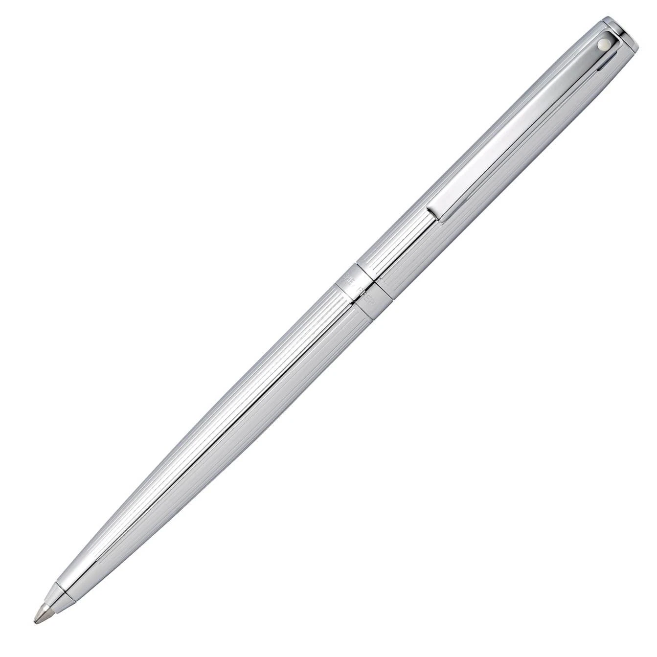 Sheaffer Sagaris Ballpoint Pen, Fluted Chrome